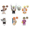 thumbnail image 1 of EduBrick 6 Figuras de Acción Familia Rey de la Navegación – Muñecos Luffy/Zoro, Decoración para Pastel y Relleno para Bolsas de Regalo para Fans de Una Pieza Mayores de 6 Años, 1 of 7