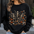 thumbnail image 5 of Halloween Shirt, Dancing Skeletons Sweatshirt, Floral Skeleton Hoodie, Spooky Season Graphic Tee, Fall Halloween Party Gift, 5 of 9