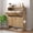 Oak, variant on Shoe Cabinet Storage with 2 Flip Drawers, Modern Freestanding Organizer with Side Hooks, Narrow Shoe Rack Cabinet for Entryway, Hallway, Walnut