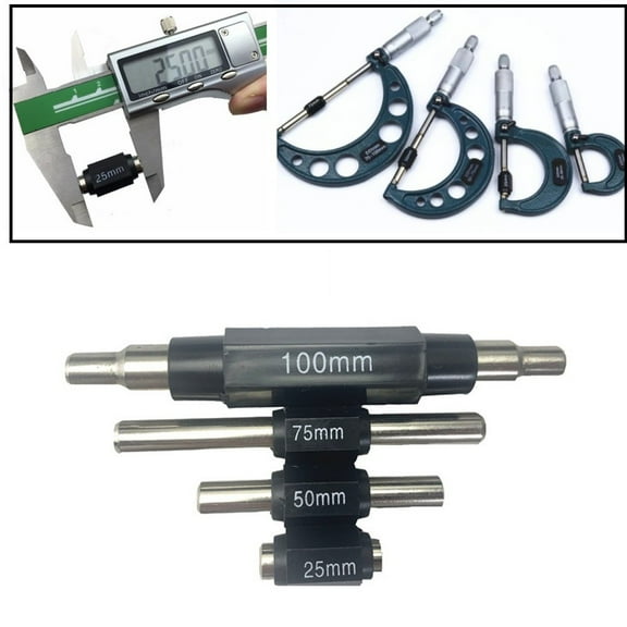 Tools Micrometer Black Block Rod Calibration Caliper Gauge Accessories 25Mm Fangkenuo
