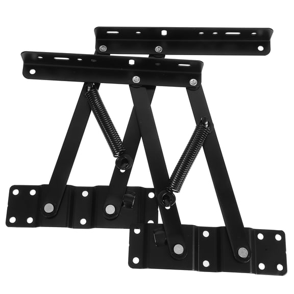 WEUVEB 2 Pcs Folding Lift Up Hinges Cold Rolled Steel Design Hardware For Home Use