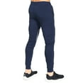 thumbnail image 2 of BROKIG Mens Slim Tapered Workout Joggers Breathable Running Sweatpants Gym Training Pants with Zip Pockets(Small,Navy Blue), 2 of 6