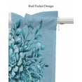 thumbnail image 5 of Eucalyptus Aqua Kitchen Valances for Windows Farmhouse Linen Window Valance Curtain for Living Room Window Treatment Stripes Bottle Flower Cactus Plant Valance Rod Pocket Topper Drape, 42 x 18 Inch, 5 of 6
