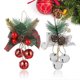 thumbnail image 1 of Christmas Large Bell Ornaments, 2pcs for Xmas Tree Decorations Christmas Door Hanging Bells with Pinecone Christmas Wreath Gift(Red White), 1 of 5