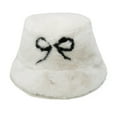 thumbnail image 1 of Sombreros de invierno cálidos con lazo de visón sintético, sombrero de pescador para mujer., 1 of 2