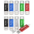 thumbnail image 1 of Unidad flash USB C de 16 GB, paquete de 10 unidades, Wooolken Type-C + USB 2.0, 1 of 7