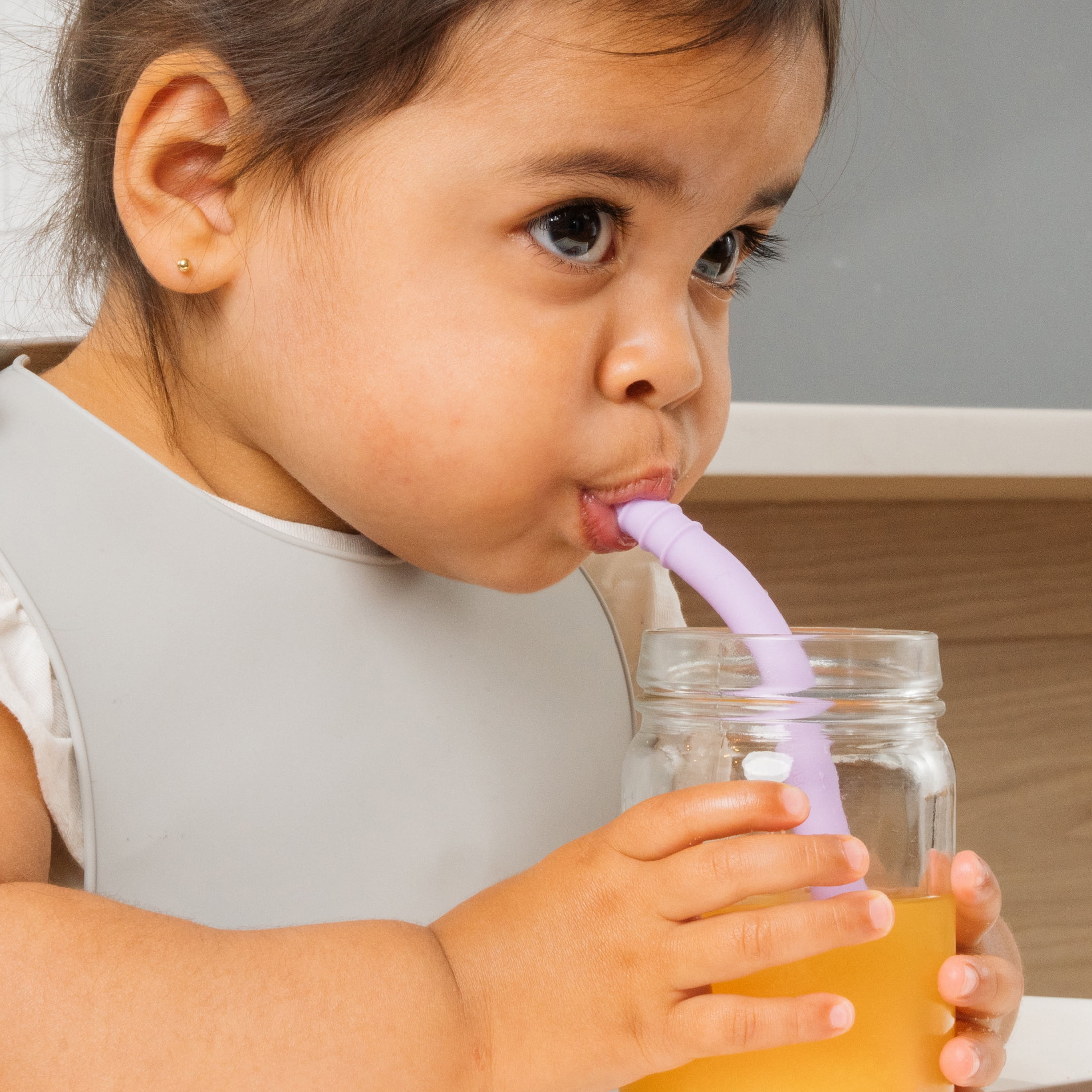 UpwardBaby Multicolor Silicone Straws Pack 6-inches