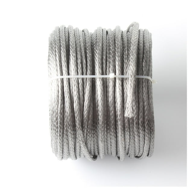 2865LBS Synthetic Winch Line Cable Rope Hollow Braid 4mm 50M 12 Strands Sailboat Winch Towing Ropes