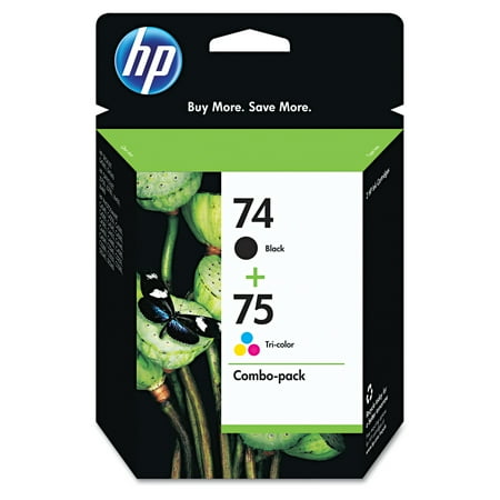 HP HP 74, (CC659FN) Black / HP 75, Tri-Color 2-pack Original Ink Cartridges
