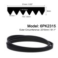 thumbnail image 2 of Unique Bargains 6PK2315 V-Ribbed Belt, EPDM Rubber, 2315mm Length x 21mm Width x 5mm Thick, 5 Ribs, 2 of 5