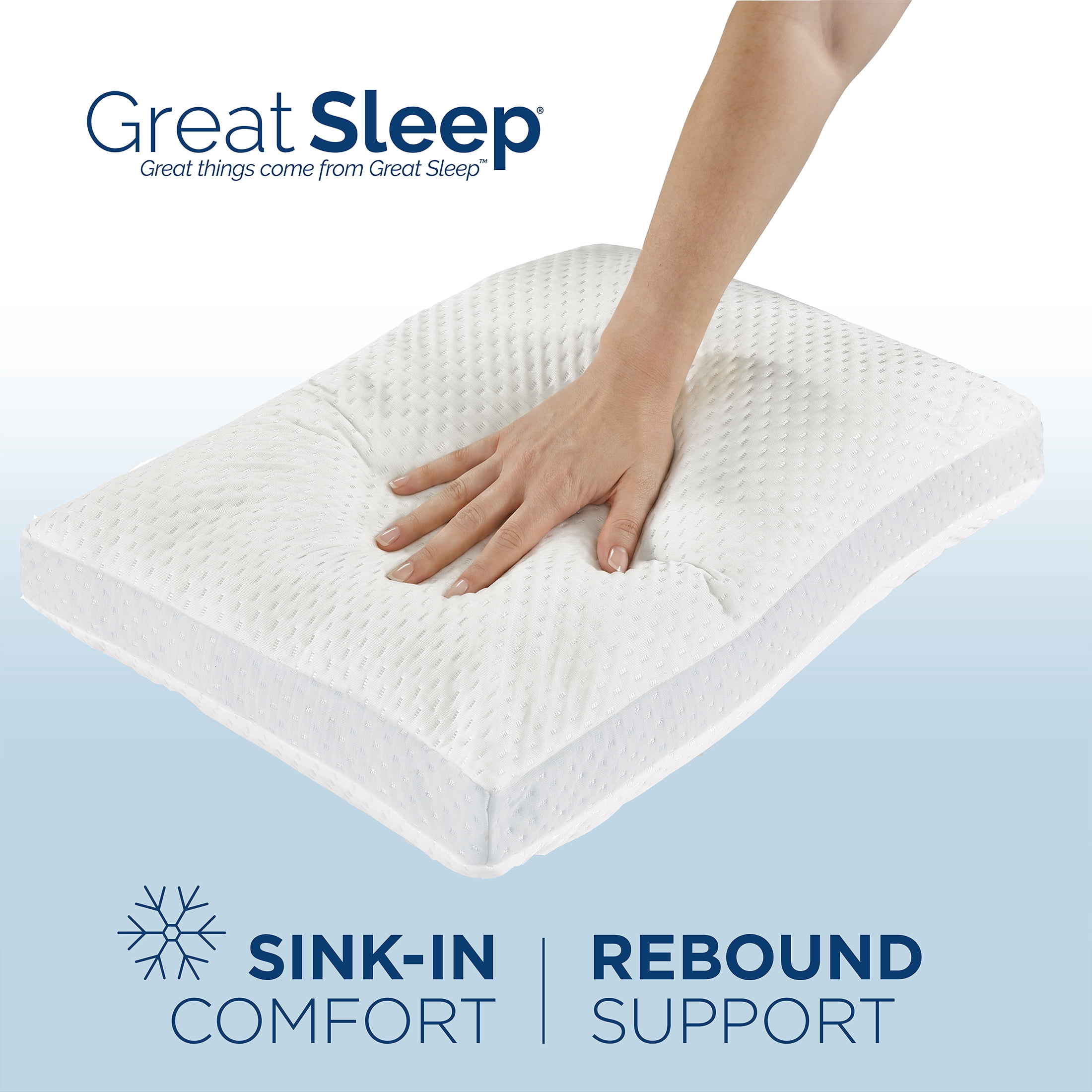 Great Sleep® Cooling Down Alternative Gusseted Pillow, Set of 2, Standard/Queen