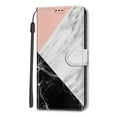 thumbnail image 4 of Feishell Wallet Case for Samsung Galaxy S23 Ultra 6.8 inch,Shockproof Stylish Pattern PU Leather Magnetic Clasp Folio Flip Holder Card Slots Slim Phone Cover with Wrist Strap,Pink White Black Marble, 4 of 10