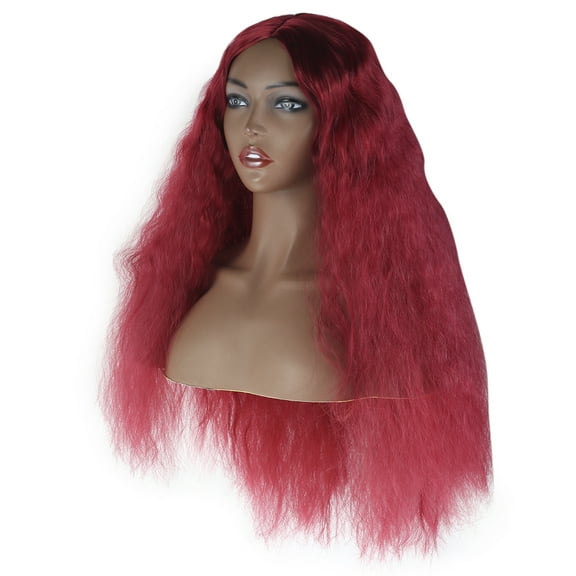 Evjurcn Peruvian Curly Human Hair, African Wavelet Hair 39 Inch Adjustable Wig Wigs for Women Curly Wigs Universal 52-58 cm Head Circumference