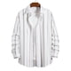thumbnail image 2 of Chaqueta de camisa de cuello de solapa con botón de bolsillo suelto de manga larga a cuadros informal para hombre Pompotops oipoqjl27574, 2 of 9