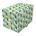 thumbnail image 1 of Tropical Dog Crate Cover, Pattern of Exotic Birds on Coconut Palm Tree Branches Summer Foliage, Easy to Use Pet Kennel Cover Small Dogs Puppies Kittens, 7 Sizes, Green and Charcoal Grey, by Ambesonne, 1 of 6