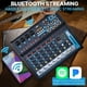 thumbnail image 5 of Pyle Mezclador de audio profesional Tablero de sonido Consola Interfaz del sistema de escritorio 8 canales USB digital Bluetooth MP3 Entrada de computadora 48 V Phantom Power Estéreo DJ Studio FX Proc, 5 of 5