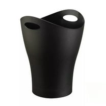 2.2gal Indoor Trash Can Black: Small Bathroom & Bedroom Trash Bin, Polypropylene, Open Top, 13" Height