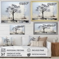 thumbnail image 4 of Designart "Grey Minimalism Tree silence I" Modern Floater Framed Wall Art Print, 4 of 7