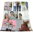 thumbnail image 5 of Custom Blanket with Photos Text Customized Blanket Personalized Flannel Throw Blankets for Adult Kid Friends Birthday Christmas Halloween Fathers Mothers Valentines Day Gift (4 Photos), 5 of 6