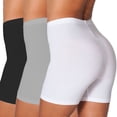 thumbnail image 3 of Clearance! Womens Biker Shorts Leggings Mid Thigh Cotton Thick Yoga Pants Fitness Bermuda, 3 of 8
