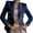 Navy, variant on Levmjia Women's Blazer Suit Jacket Business Coat Long Sleeve Buttons Solid Colour Office Fashion Lapel Slim Temperament Cardigans Outwear