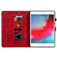 thumbnail image 5 of Case iPad 5th/6th/Pro 9.7 2016/2017/2018, Flower Pattern PU Leather Multi-Angle Viewing Stand Shockproof Flip Case with Card Slot, Magnetic Clasp, Pencil Slot, Auto Sleep/Wake, Red, 5 of 11