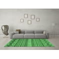thumbnail image 3 of Ahgly Company Indoor Round Oriental Emerald Green Modern Area Rugs, 3' Round, 3 of 4
