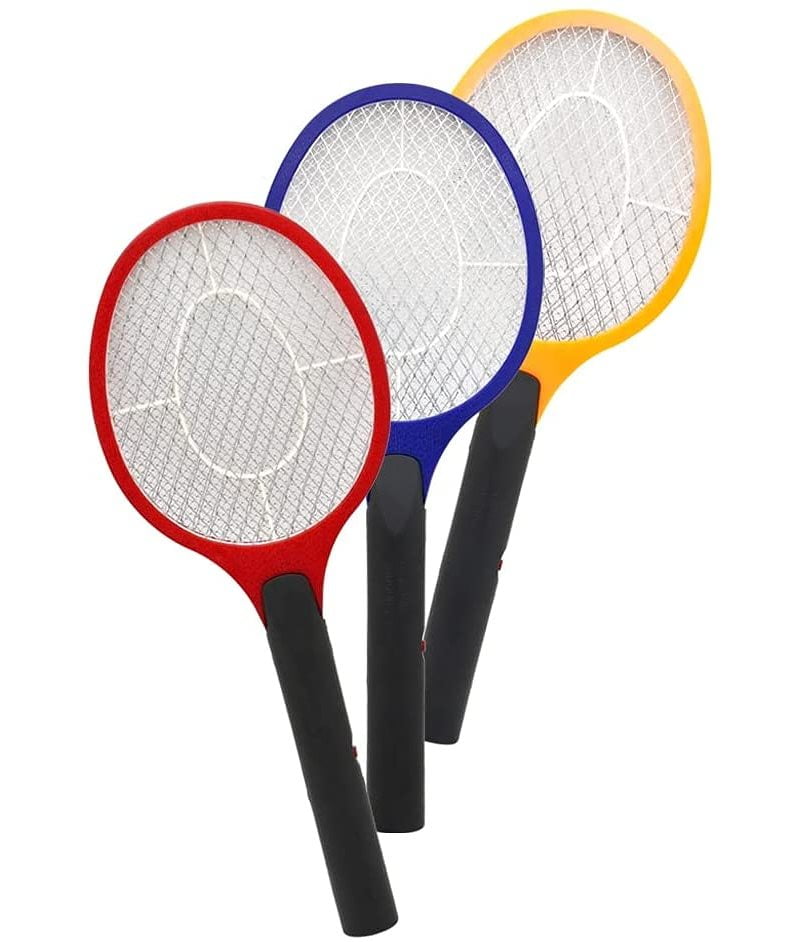 3x HEAVY DUTY Handheld Racket Mosquito Swatter Bug Pest Insect Fly Zapper Killer 