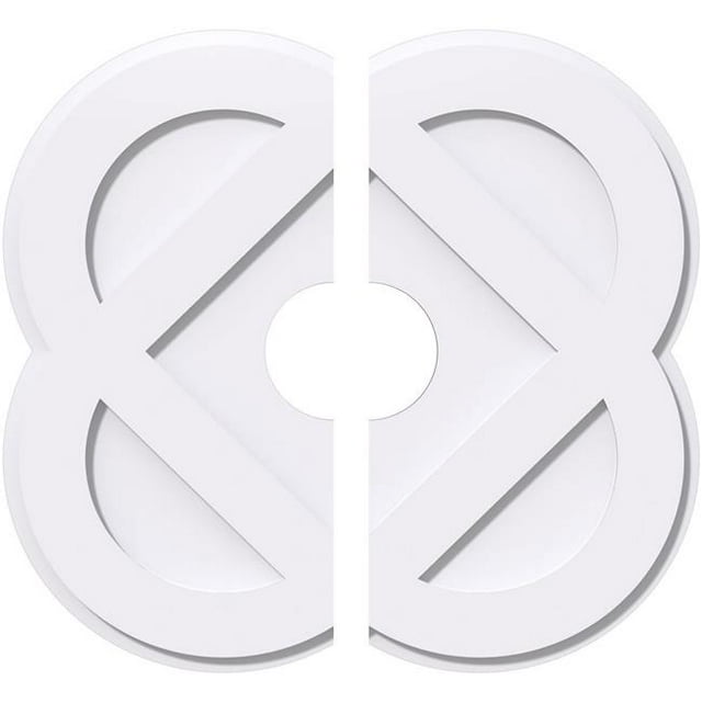 Ekena Millwork CMP14CE2-03000 14 in. OD x 3 in. ID Square Charlotte Architectural Grade PVC Contemporary Ceiling Medallion - 2 Piece