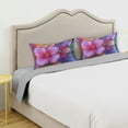 thumbnail image 3 of Yayeee Pillowcase King Size Set of 2 Satin Wrinkle Resistant Pillow Case, Large Purple Flowers, 3 of 7