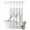 Gray, variant on No Hook Shower Curtain, Easter Bunny Shower Curtains for Bathroom with See Through Top Window, Eucalyptus Leaves Rabbits Country Grey Plaid Waterproof & Washable Bath Curtain 66"x72"