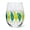 Green & Blue, variant on Abbott Collection Home 27-BOWLERAMA-SG Diamond Stemless Goblet, 5 inches high, Pink/red