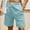 Light Blue, variant on AXXD Mens Shorts Casual Shorts,Athletic Shorts Elastic Waist Cotton Linen Pockets 8 Army Green