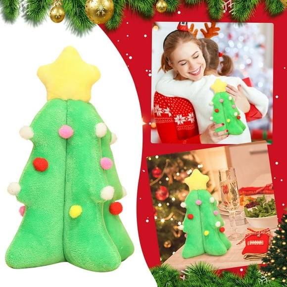 Czzoypi Christmas Tree Plush Christmas Tree Stuffed Animals Soft Plush Christmas Toy Xmas Decoration Gifts for Kids Baby Toddlers(Green)