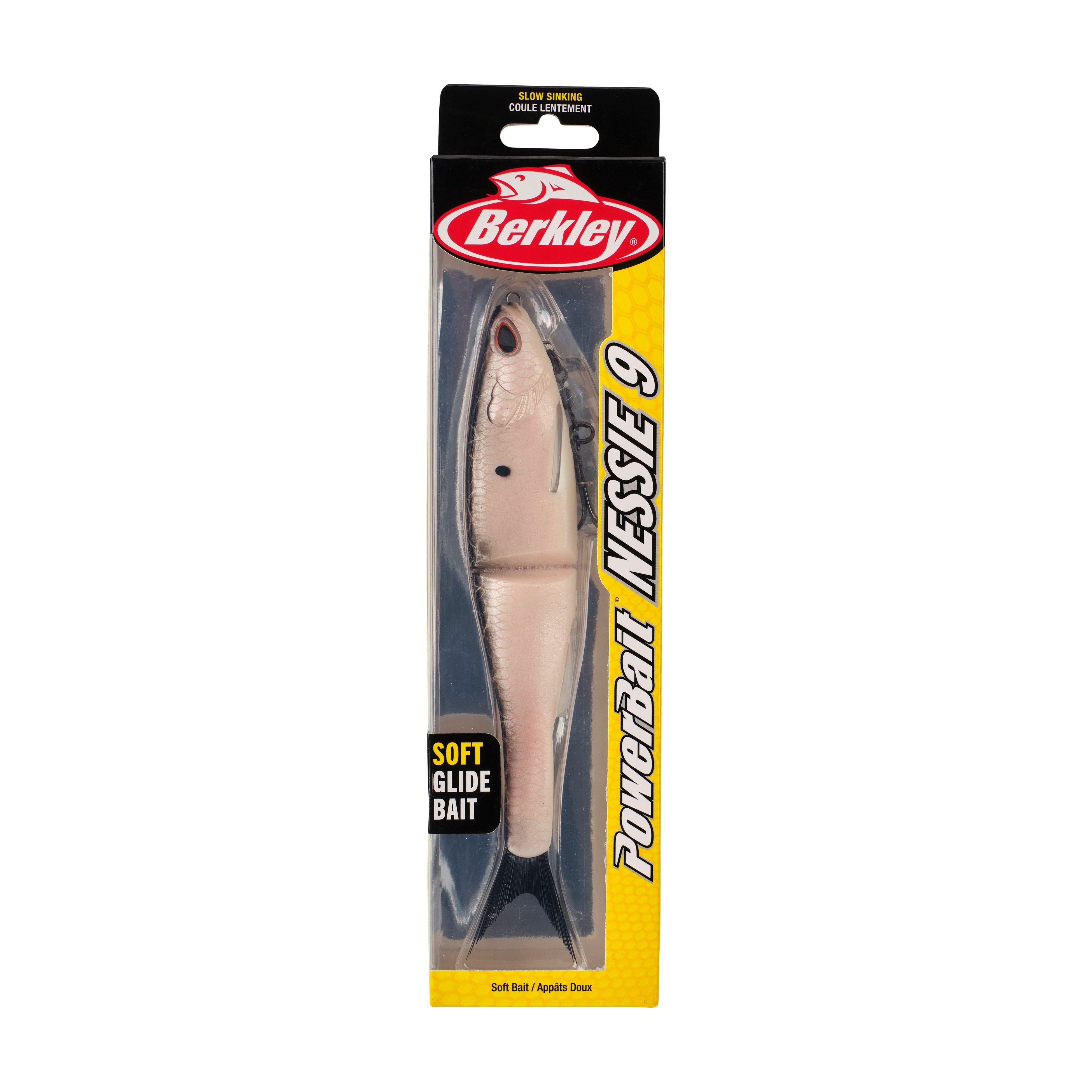 Berkley PowerBait® Nessie Fishing Bait, Burnt Bone, 9 in, Soft Swimbait
