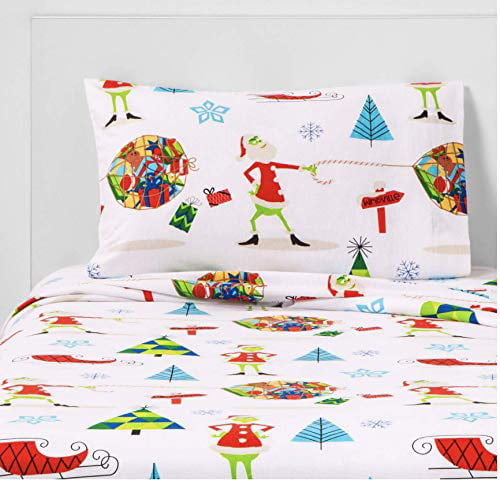 Seuss Dr Grinch 4pc Cotton Flannel, Dr Seuss Bed Sheets
