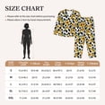thumbnail image 4 of Balery Cute Cow Print Sunflower A Conjunto de Pijama con Estampado para Mujer, Conjunto de Dos Piezas con Manga Larga, Ropa de Dormir Suave con Bolsillos, Pijamas Cómodos-X-Large, 4 of 7