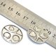 thumbnail image 2 of 12pcs Plata Redonda Placa Búho Colgantes Fabricación Sunnimix Charms, 2 of 2