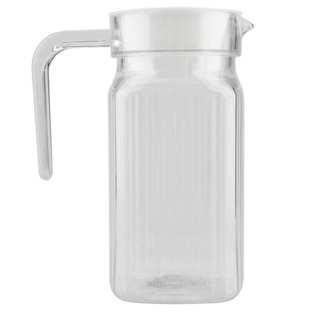 

Reusable Acrylic Transparent Bottle Acrylic Transparent Bottle Striped Water Ice Cold Jug with Lid for Tea Lemonade Milk and More[500ML]