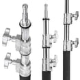 thumbnail image 3 of Flashpoint 10' C (Century) Light Stand on Turtle Base Kit w/40" Grip Arm & 2 Gobo Heads and Baby Pin - Chrome (Kit Of 3), 3 of 9