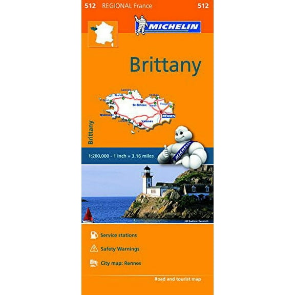 Michelin Regional Maps: France: Brittany Map 512 (Other)