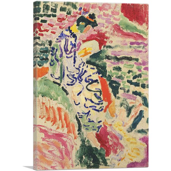 ARTCANVAS La Japonaise Woman beside the Water 1905 Canvas Art Print by Henri Matisse - Size: 26" x 18" (0.75" Deep)