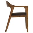 Boraam Rasmus Wood and Faux Leather Dining Armchair, Chestnut Wire