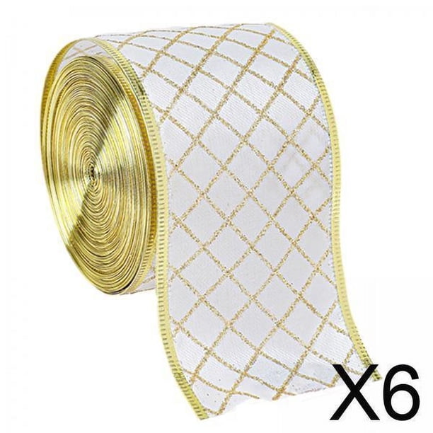 Cintas decorativas navideñas,Cinta navideña para envolver regalos 2 metros,Decoración navideña Banda de satén decorativa,Cinta para envolver portátil Cinta para árbol de Navidad,Cinta
