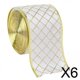 thumbnail image 1 of Cintas decorativas navideñas,Cinta navideña para envolver regalos 2 metros,Decoración navideña Banda de satén decorativa,Cinta para envolver portátil Cinta para árbol de Navidad,Cinta, 1 of 8
