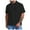 Black, variant on Lenago Mens Dress Shirts Casual Solid Young Turn-down Collar with Pocket Button Short Sleeve Blouse Tops Shirt