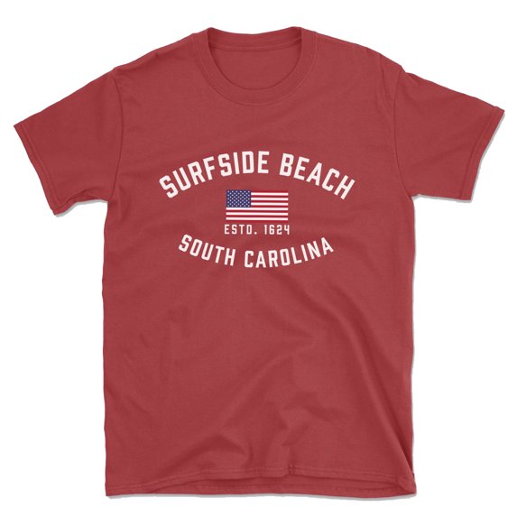 Surfside Beach South Carolina Patriot Men's Cotton T-Shirt