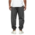 thumbnail image 6 of Wlynlyn Mens Cuffed Sweatpants Straight Leg Baggy Joggers Elastic Waist Drawstring Athletic Loose Sweat Pants with Pockets(Small,Dark Gray), 6 of 6