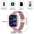 thumbnail image 5 of Reloj inteligente unisex con función de teléfono, asistente de voz, alerta de mensajes, reloj de fitness, monitor de pulso de sueño, reloj deportivo, 5 of 5