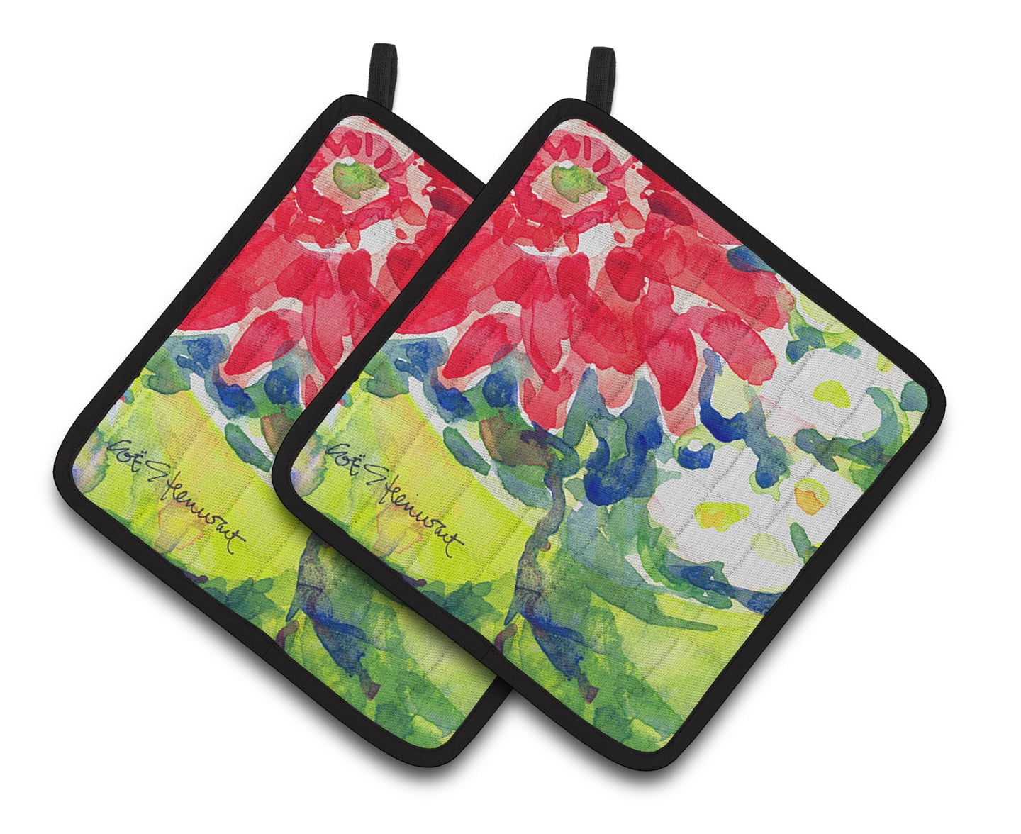 Flower Pair of Pot Holders